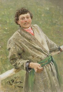 El bielorruso, retrato del campesino S. Shavrov, 1892